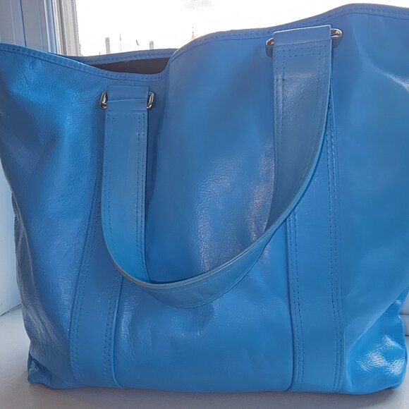 Open Top Turquoise Blue Marc Jacobs Tote *RARE* - Picture 4 of 13